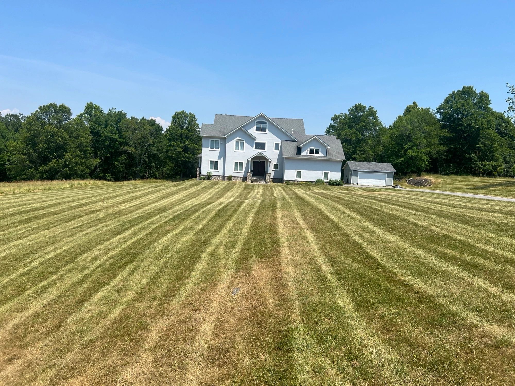 Manicured lawn estate